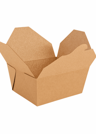 Take-Out Box – Fold-Top Kraft Paper (#1, #8, #3, #4)