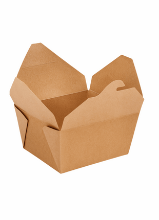 Take-Out Box – Fold-Top Kraft Paper (#1, #8, #3, #4)