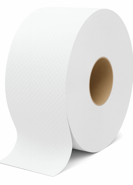 2-Ply Jumbo Bathroom Tissue – White (8 Rolls/Case) - Arcapack