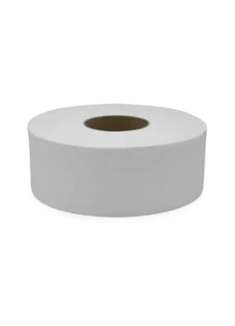 Toilet Paper Roll – 3.3" x 1000' White 2-Ply Embossed Jumbo Jr (12 Rolls/Case) - Arcapack