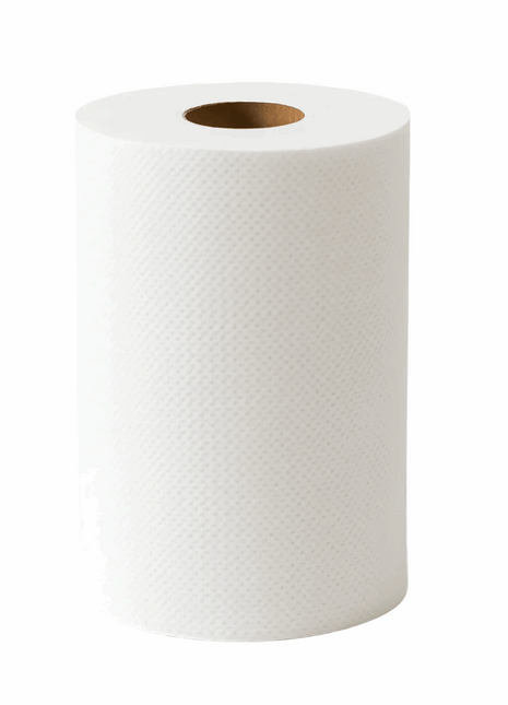 Paper Towel Roll – 8" × 600' White (12 Rolls/Case) - Arcapack
