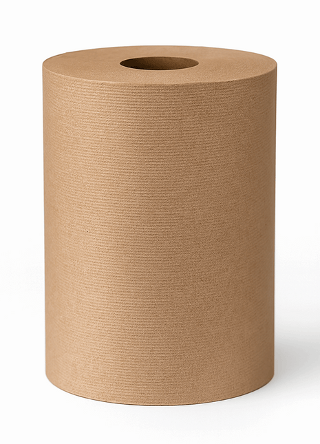 Paper Towel Roll – 8" × 600' Natural (12 Rolls/Case) - Arcapack