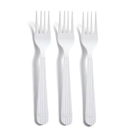 Fork 185mm PP – White Heavy-Duty Plastic Fork (1000/Case)
