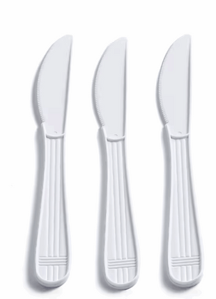 Knife 188 mm PP – White Heavy-Duty Plastic Knife (1000/Case)