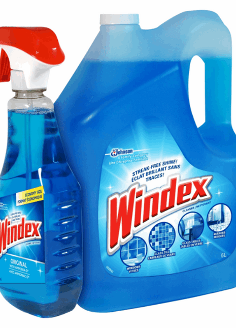 Windex Glass Cleaner – 950 mL + 5 L (2-Pack)